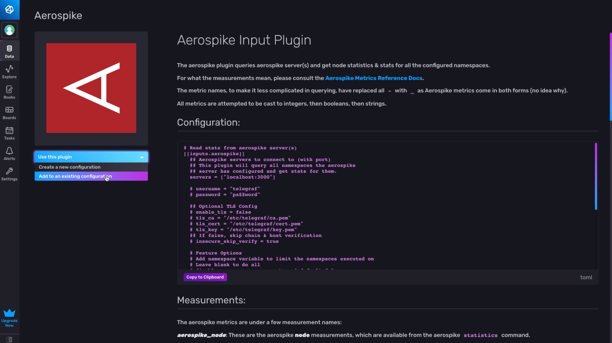 Add to an existing configuration