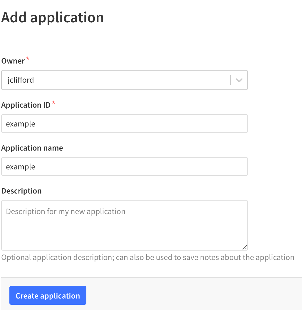 Create Application