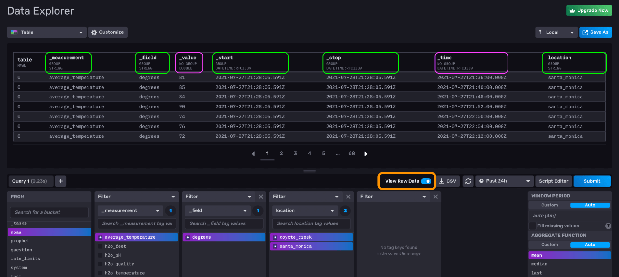 Data Explorer - Query Builder