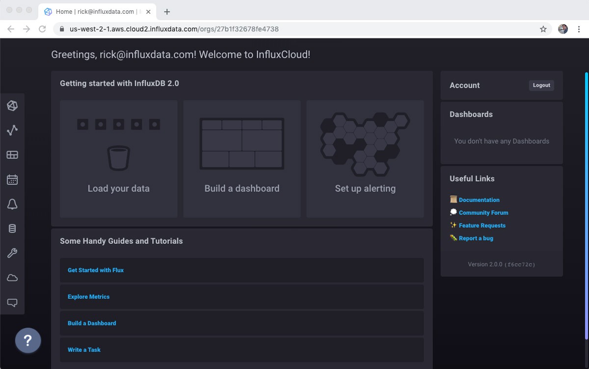 Getting started with InfluxDB Cloud
