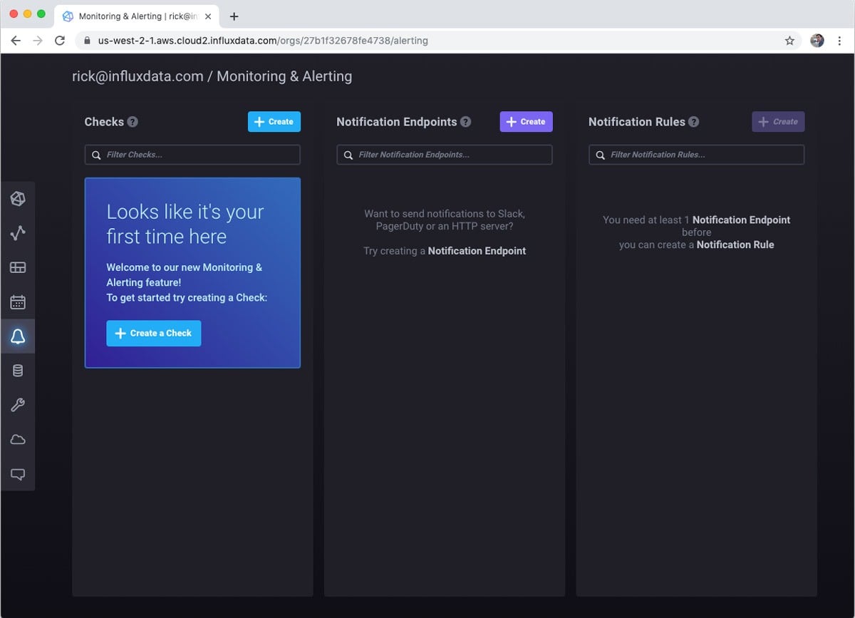 InfluxDB Cloud - monitoring and alerting