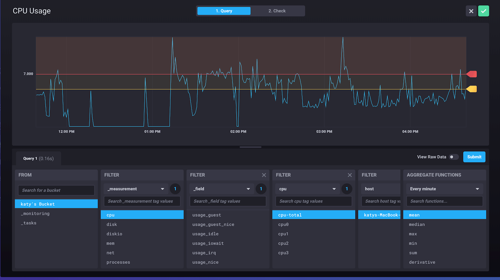 InfluxDB Cloud - build query
