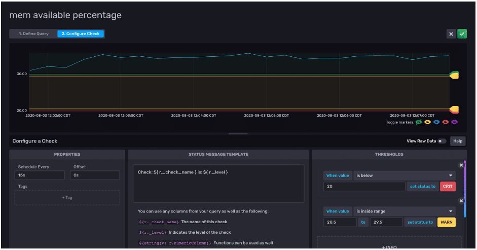 influxdb-create check mem available