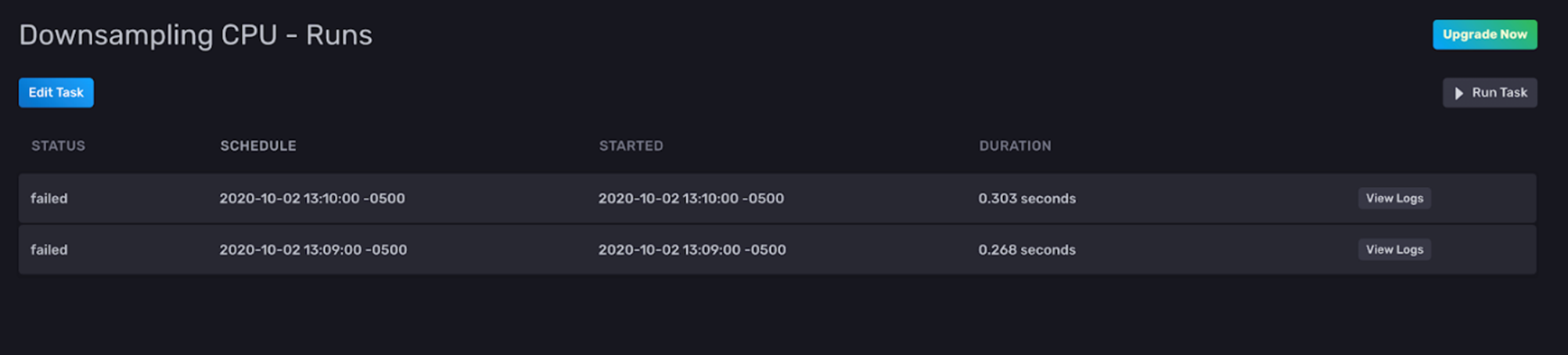 influxdb-downsampling-cpu-runs