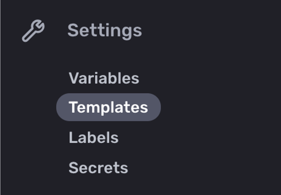 InfluxDB navigation setting - templates