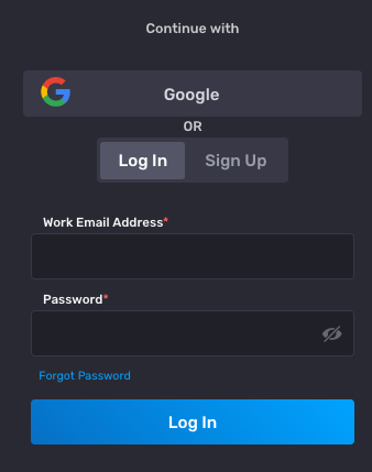 login page