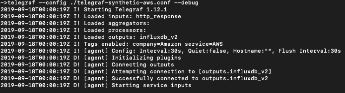 Telegraf configuration