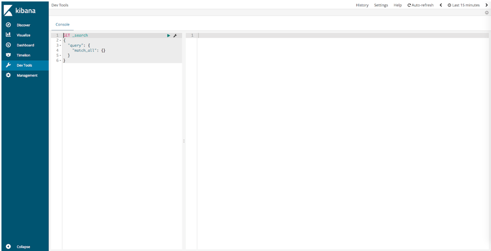Telegraf Elasticsearch input plugin Kibana UI