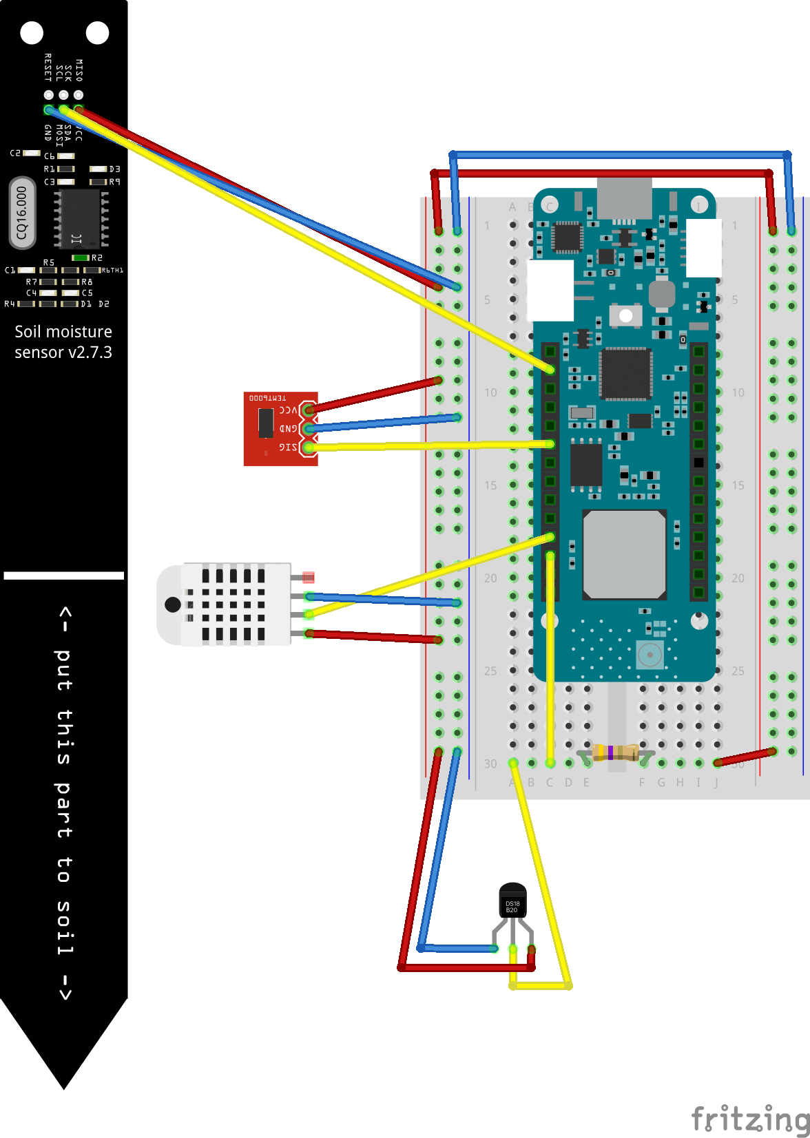 the wiring diagram for the sensors and the MKR WAN 1310