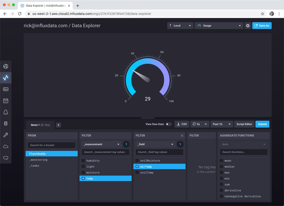 Data Explorer - sensor data