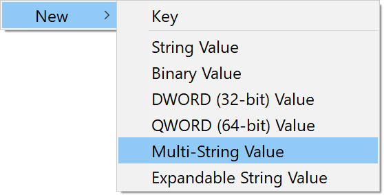 Multi-String value screenshot